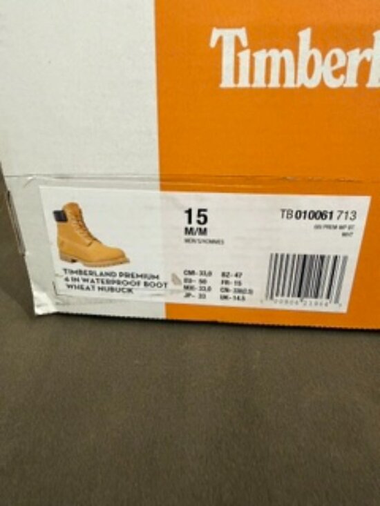 NIB Men\'s Timberland Premium 6-Inch Waterproof Boot Size 15 Color - Wheat main image 11